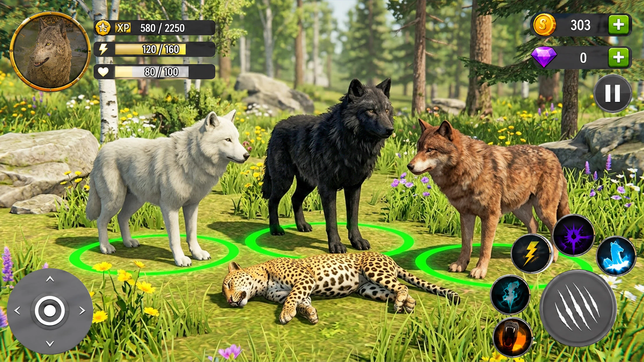 Wild Wolf Family Survival Sim screenshot