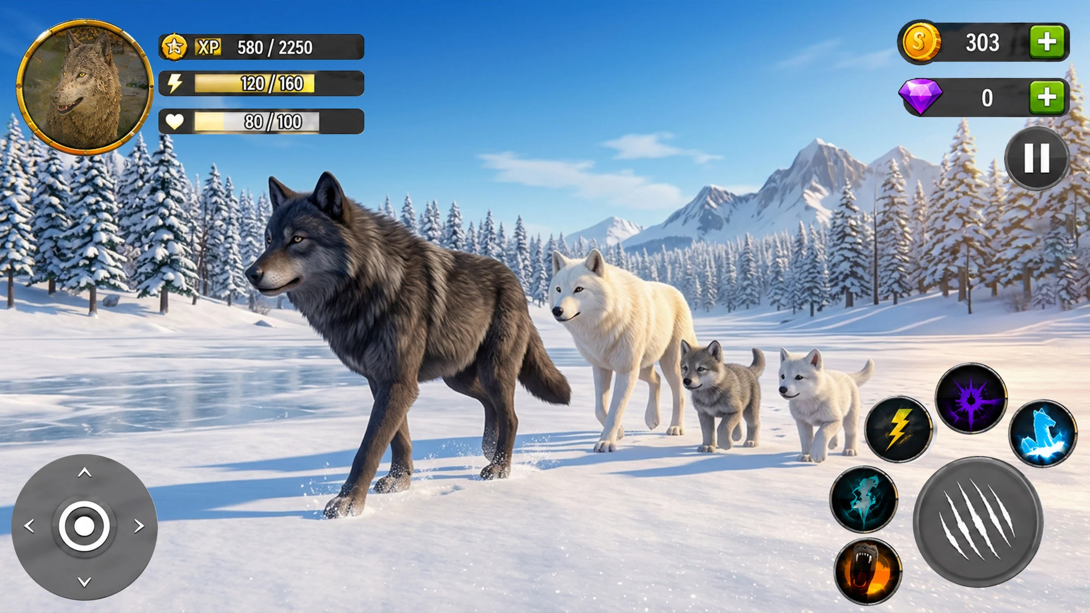 Wild Wolf Family Survival Sim screenshot