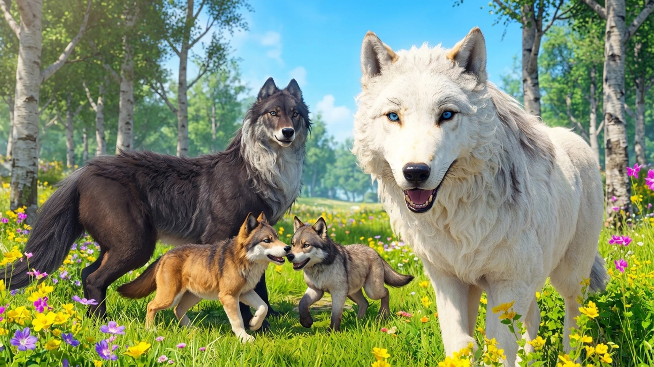 Wild Wolf Family Survival Sim screenshot